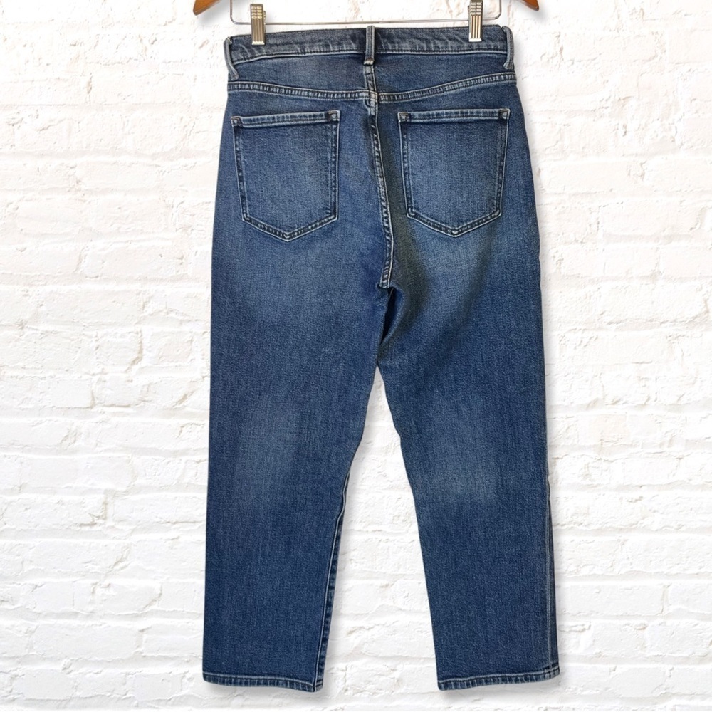 BANANA Republic High Rise Straight Leg Jeans Size 29 Medium Wash Ankle Length - Picture 4 of 10